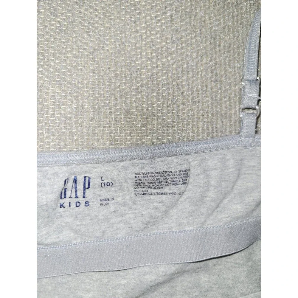 GAP Size 10 Kids Gray Spaghetti Strap Tank Top